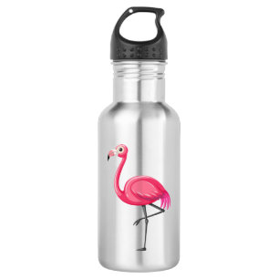 Flamingo im Cartoon-Stil-23654 Edelstahlflasche