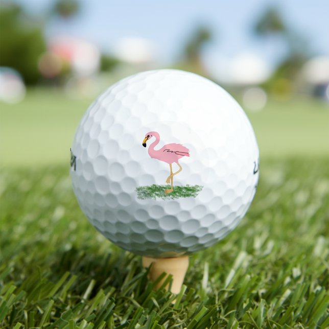 Flamingo im Gras Golfball (Von Creator hochgeladen)