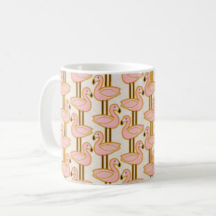 Flamingo im Mid-Century-Stil Kaffeetasse