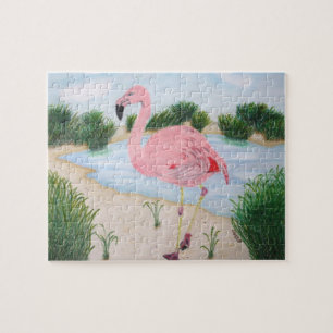 Flamingo im Sumpf Puzzle