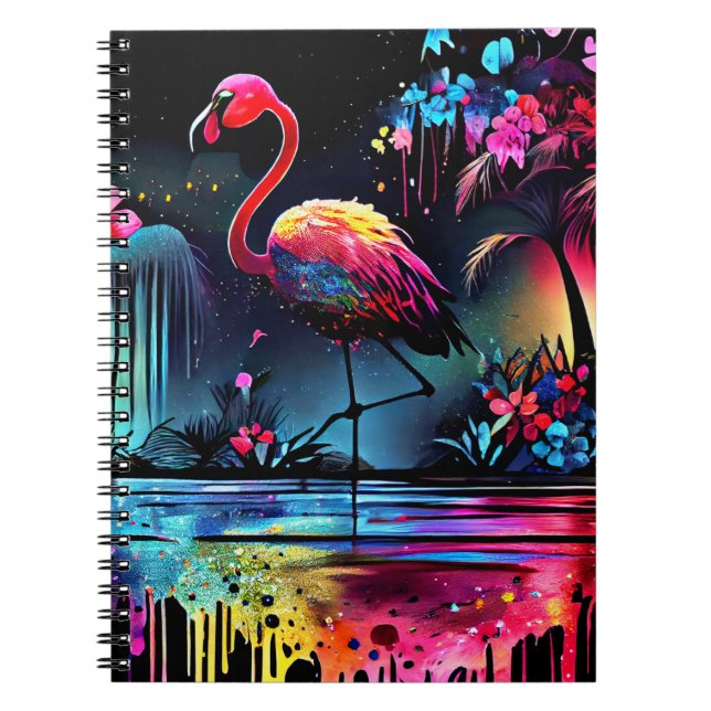 Flamingo in A Lake-63852 Notizblock (Vorderseite)
