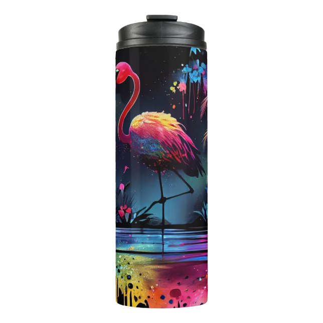 Flamingo in A Lake-63852 Thermosbecher (Vorderseite)
