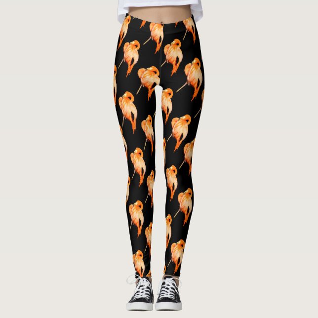 Flamingo in der Sommersonne Leggings (Vorderseite)