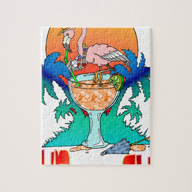 Flamingo in der Sonne Puzzle (Vertikal)