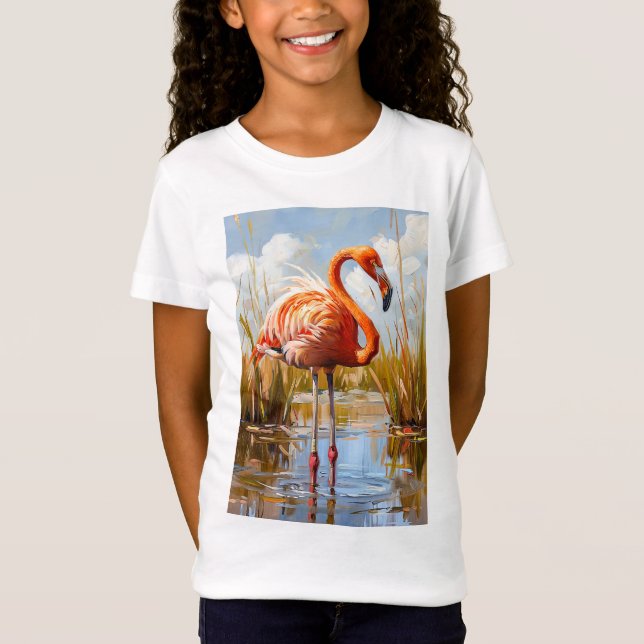 Flamingo in der Wildnis T-Shirt (Vorderseite)