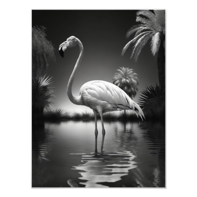 Flamingo in einem Pool Fotodruck (Vorne)