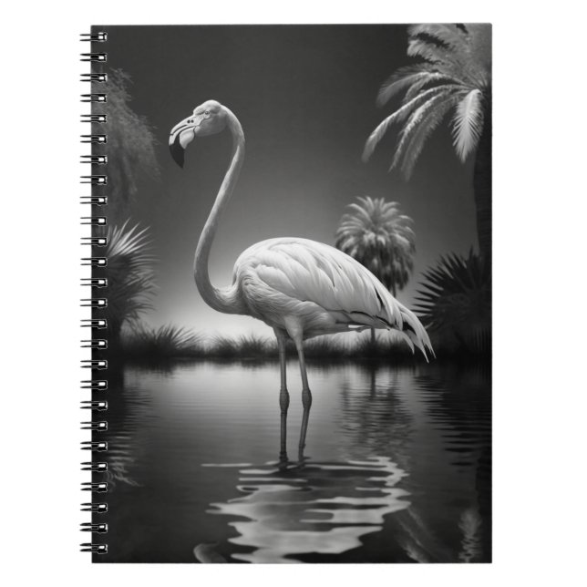 Flamingo in einem Pool Notizblock (Vorderseite)