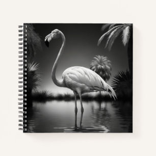 Flamingo in einem Pool Notizbuch