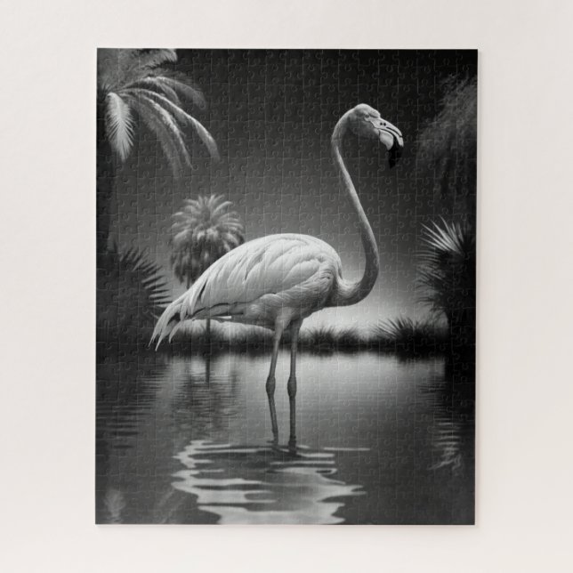 Flamingo in einem Pool Puzzle (Vertikal)
