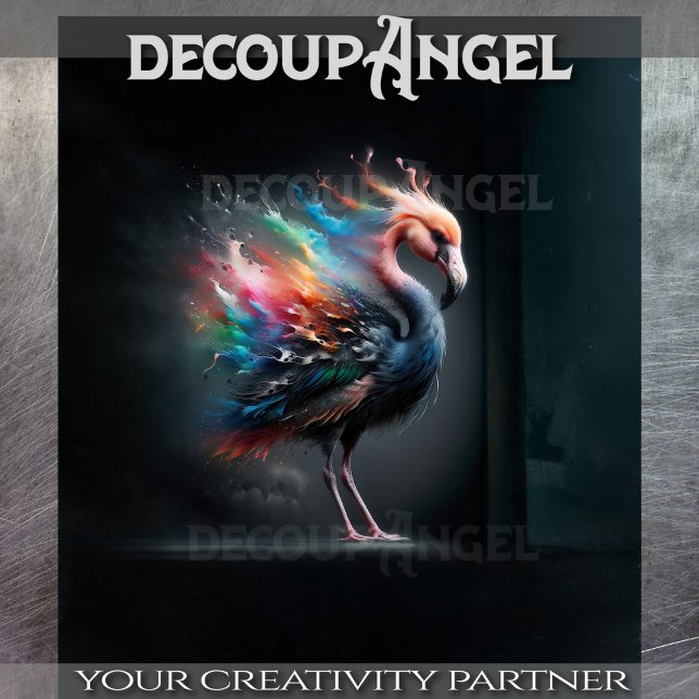 Flamingo in einer Explosion der Farbe Seidenpapier (Von Creator hochgeladen)