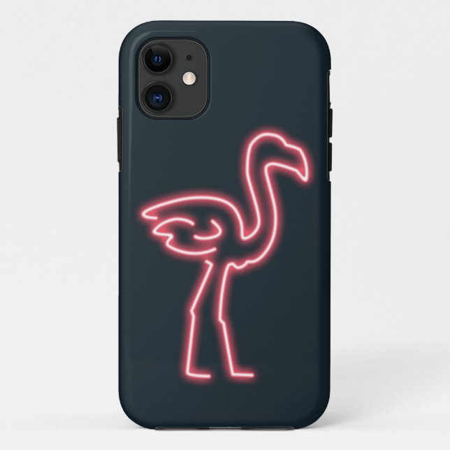 Flamingo in Neon Pink Case-Mate iPhone Hülle (Rückseite)