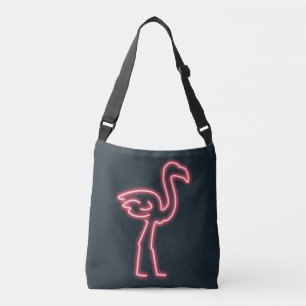 Flamingo in Neon Pink Tragetaschen Mit Langen Trägern
