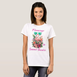 Flamingo in Summer Paradise  T-Shirt