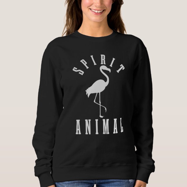 Flamingo ist mein Geist Tier Niedlich Flamingo Sweatshirt (Vorderseite)