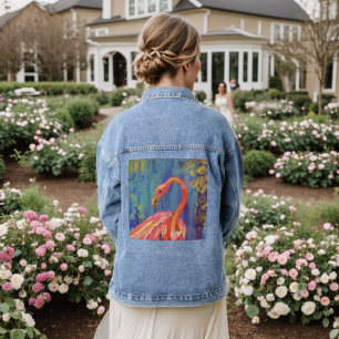 Flamingo-Jeansjacke Jeansjacke