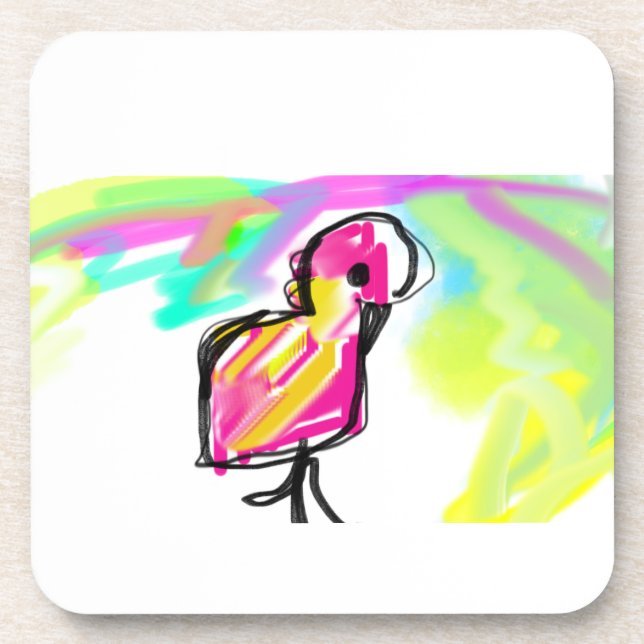 Flamingo joy getränkeuntersetzer (Vorderseite)