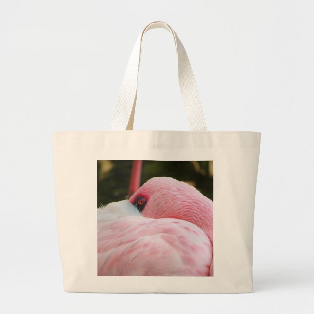 Flamingo Jumbo Stoffbeutel (Vorne)