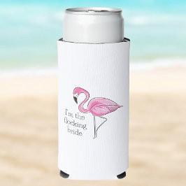 Flamingo Junggeselinnen-Abschied Ich bin die Flock Selters Dosenkühler