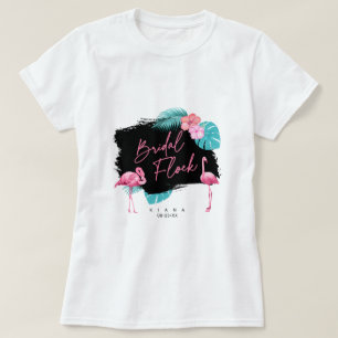 Flamingo Junggesellinnen-Abschieds Flock ID930 T-Shirt
