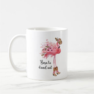 Flamingo-Kaffee-Tasse "Geboren, sich auszustechen" Kaffeetasse
