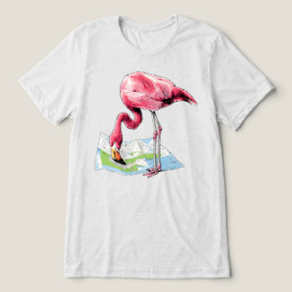 Flamingo-Karten-Abenteuer Tri-Blend Shirt