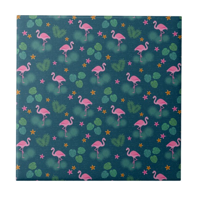 Flamingo Keramik Tile Fliese (Vorderseite)
