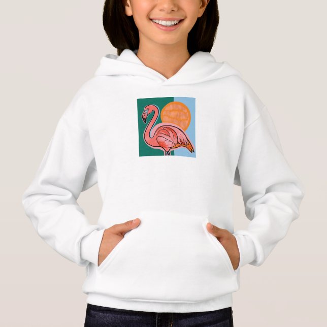 Flamingo Kids Hoodie (Vorderseite)