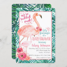 Flamingo Kinderdusche Einladung