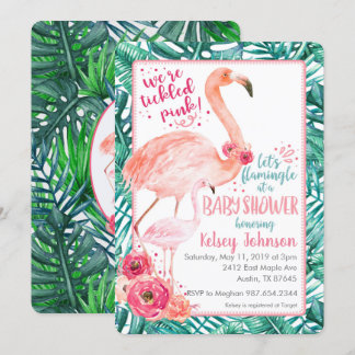 Flamingo Kinderdusche Einladung
