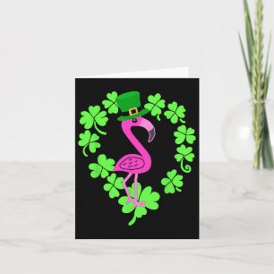 Flamingo Kleeblatt St Patricks Day Animal Karte