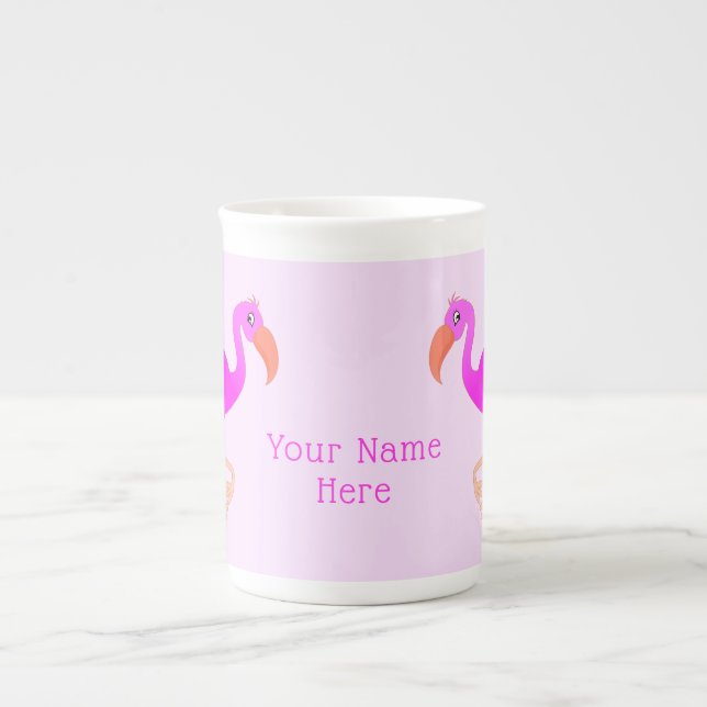 Flamingo-Knochen-China-Tasse mit benutzerdefiniert Prozellantasse (Vorderseite)
