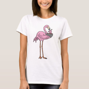 Flamingo kocht Ramen kochen T-Shirt