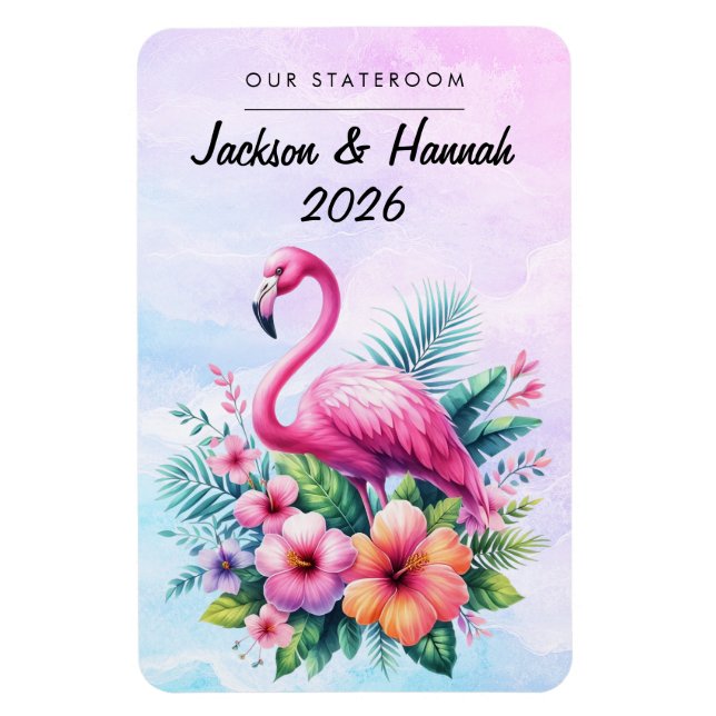 Flamingo-Kreuzfahrtschiff-Kabine-Magnet Magnet (Vertikal)