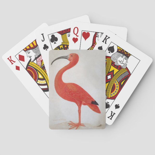 Flamingo - Kunst Spielkarte (Rückseite)