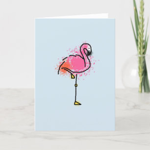 Flamingo leere Grußkarte Karte