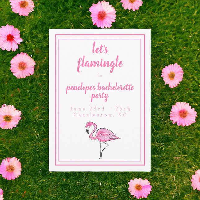 Flamingo Let's Flamingle Bachelorette Tour Einladung (Von Creator hochgeladen)