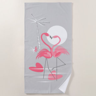 Flamingo Liebe Badetuch