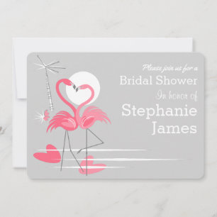 Flamingo Liebe Bridal Dusche Einladung Landschaft
