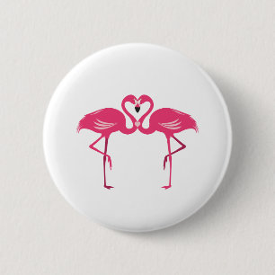 Flamingo-Liebe Button