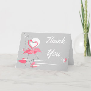 Flamingo Liebe Danke, Landschaft Dankeskarte