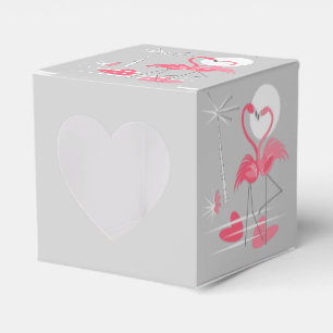 Flamingo Liebe favore Box Herz Geschenkschachtel