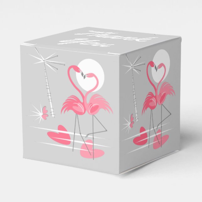 Flamingo Liebe favorvor box Danke klassisch Geschenkschachtel (Vorderseite)