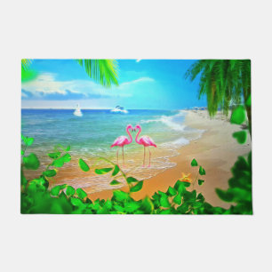 Flamingo-Liebe Fußmatte