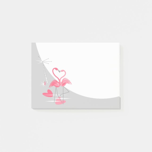 Flamingo Liebe Grosser Mond Post-it-Noten Post-it Klebezettel (Vorderseite)