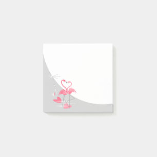 Flamingo Liebe Grosser Mond post-it notiert Quadra Klebezettel