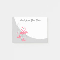 Flamingo Liebe Grosser Mond Text Post-it-Notizen