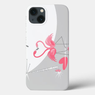 Flamingo Liebe Großer Mondname iPad Fall Case-Mate iPhone Hülle