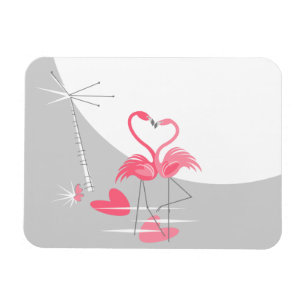 Flamingo Liebe Grossmoon flexible Magnetlandschaft Magnet