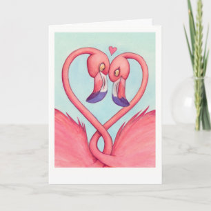 Flamingo-Liebe! Karte
