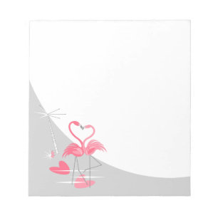 Flamingo Liebe Large Moon Notizblock